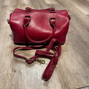 Elegant Red Leather Handbag
